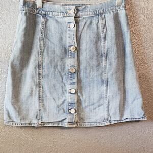H&M Women's Y2K Style Button Down Jean Mini Skirt Size 8